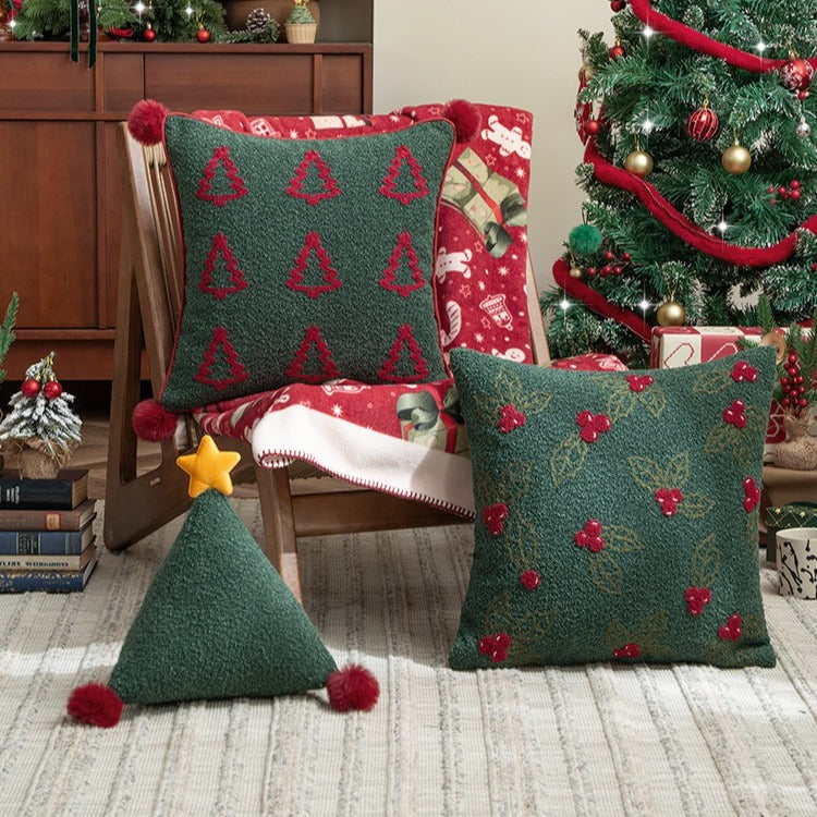 Xmas Night Tree Square Cushion