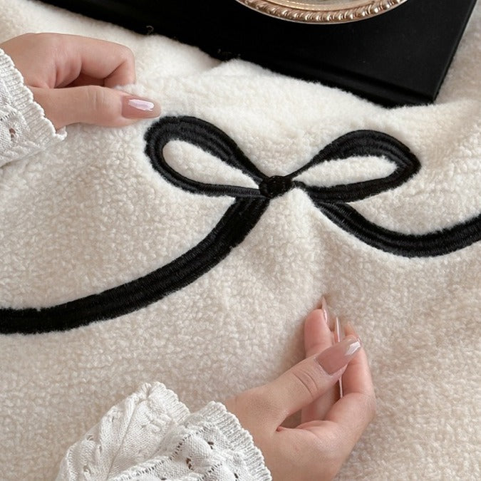 Ribbon Letter Fluffy Bedding Set