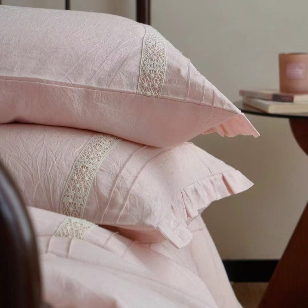 Dreamy Lace Trim Bedding Set