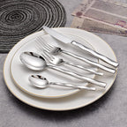 Svelte Silver Faceted Luxury Stainless Steel Cutlery Set