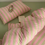 Cotton Candy Lines Bedding Set