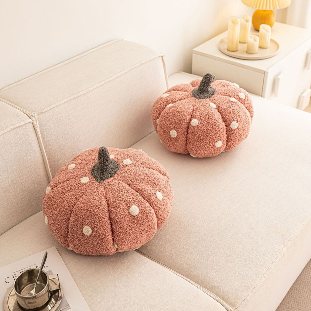 Cottage Pumpkin Dot Pillow