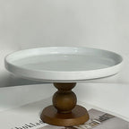 Wood Base Cake Stand