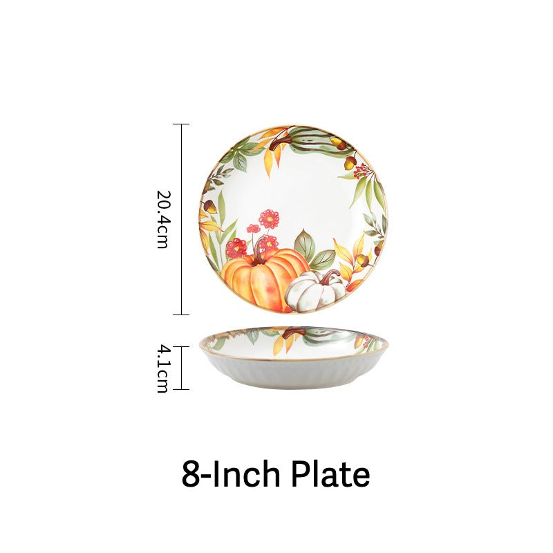 Pumpkin Ceramic Dinnerware Set