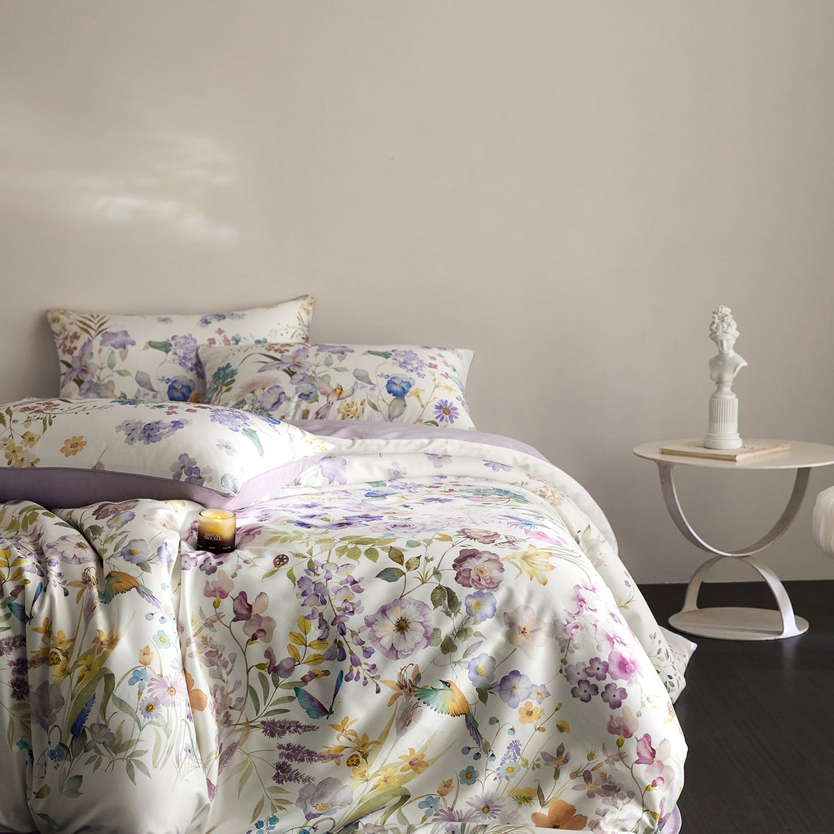 Lunaria Floral Garden Egyptian Cotton Bedding Set