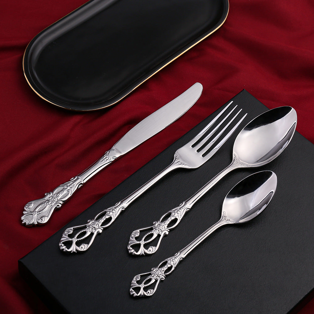 Dalia Silver Baroque Stainless Steel Cutlery Set