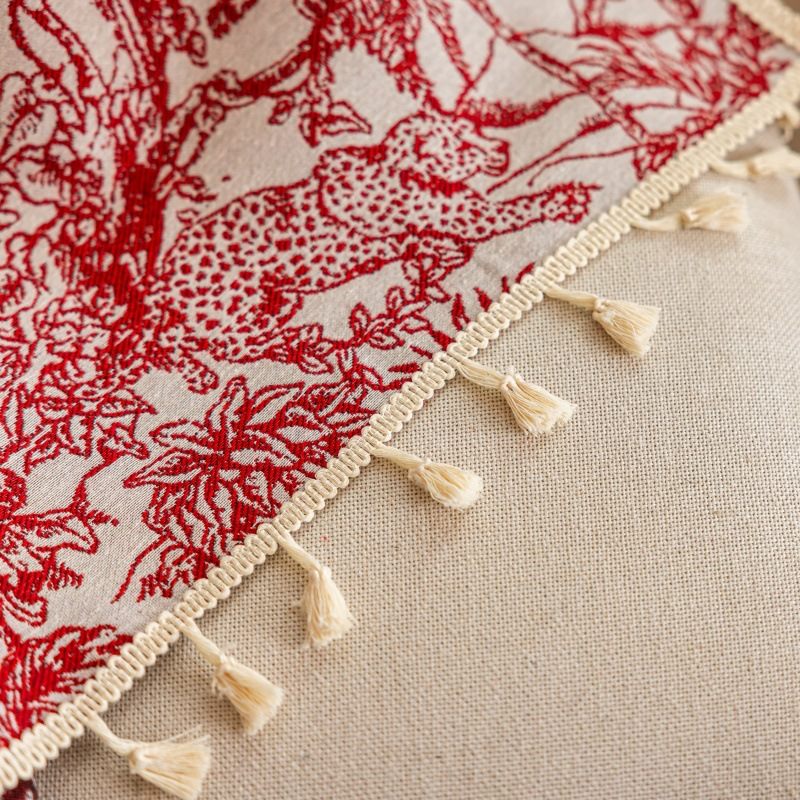 Red Palm Tassel Curtain