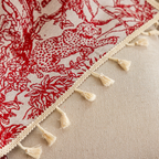 Red Palm Tassel Curtain