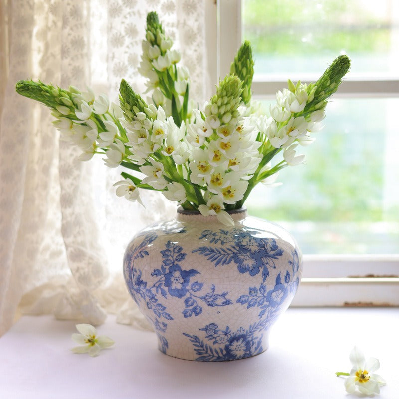 Blue Countryside Ceramic Vase