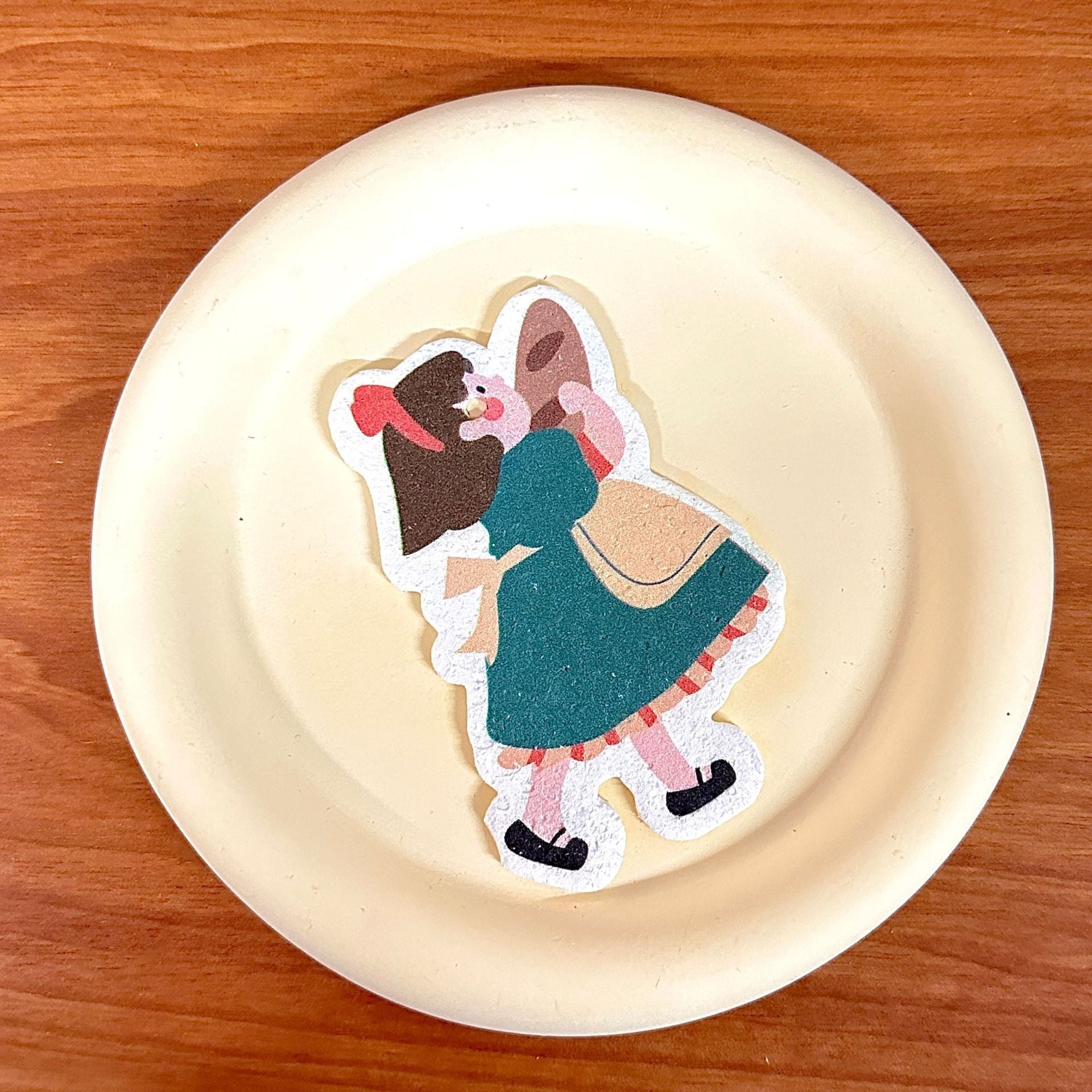 Bread Girl Dish Sponge Set