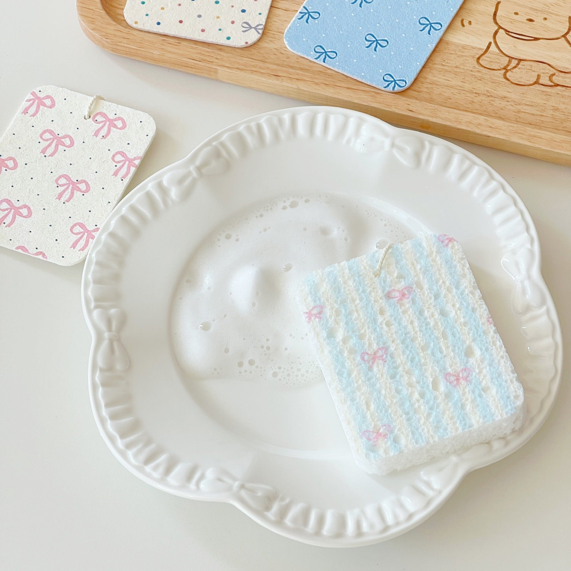 Ribbon Cutie Dish Sponge Set