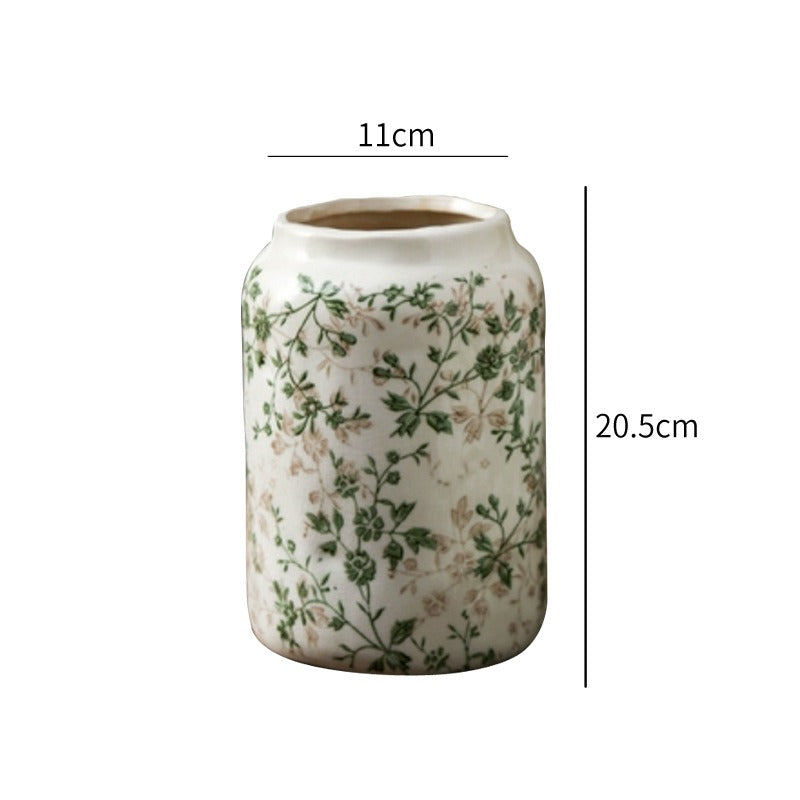 Green Garden Ceramic Vase