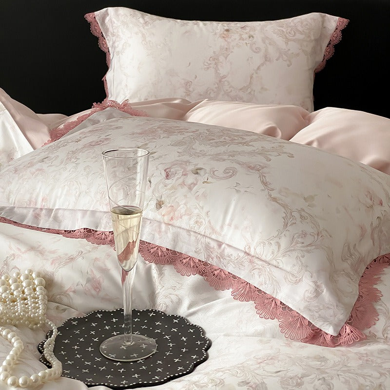 Rose Cloud Lace Bedding Set