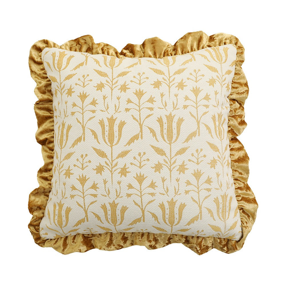 Ornate Ruffle Cushion - FINAL SALE