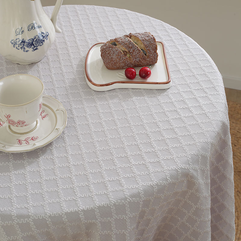 Soft Grid Morning Tablecloth