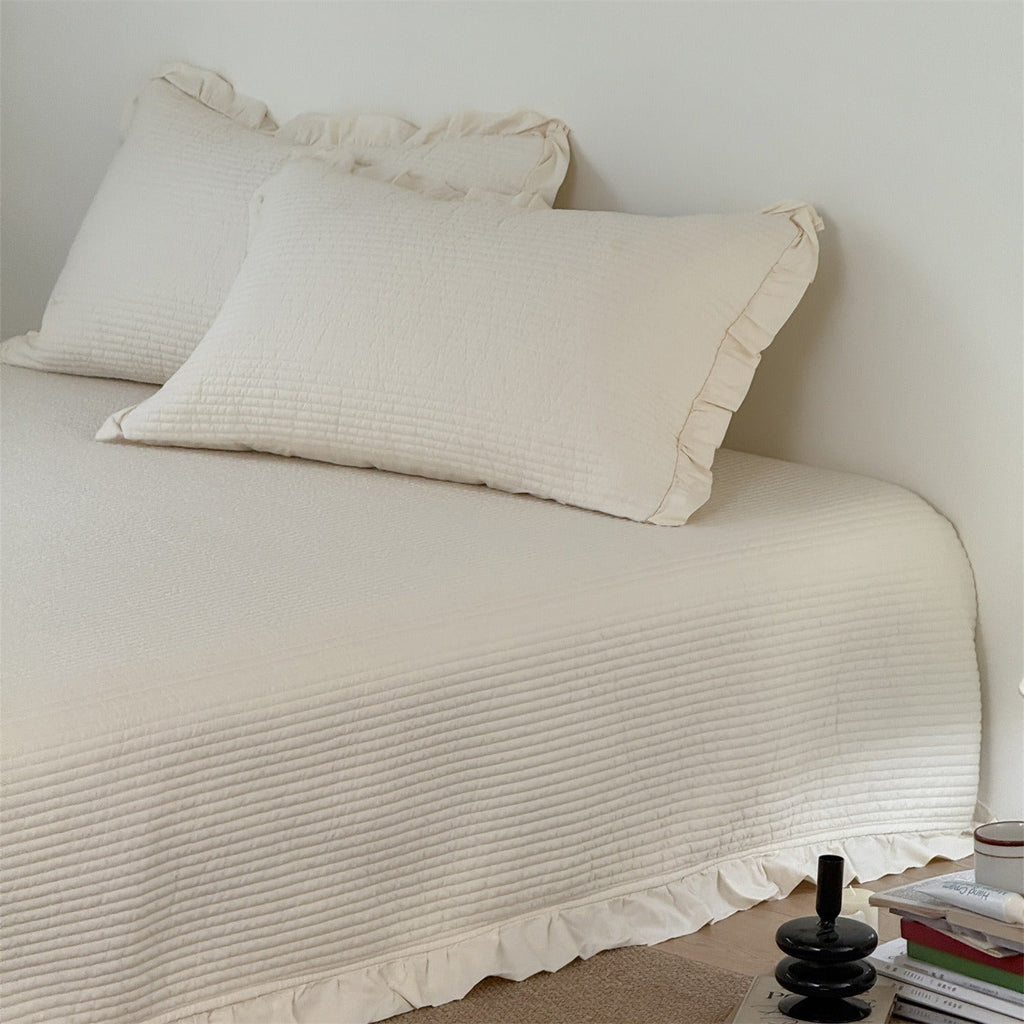 Soft Cream Summer Quilted Blanket