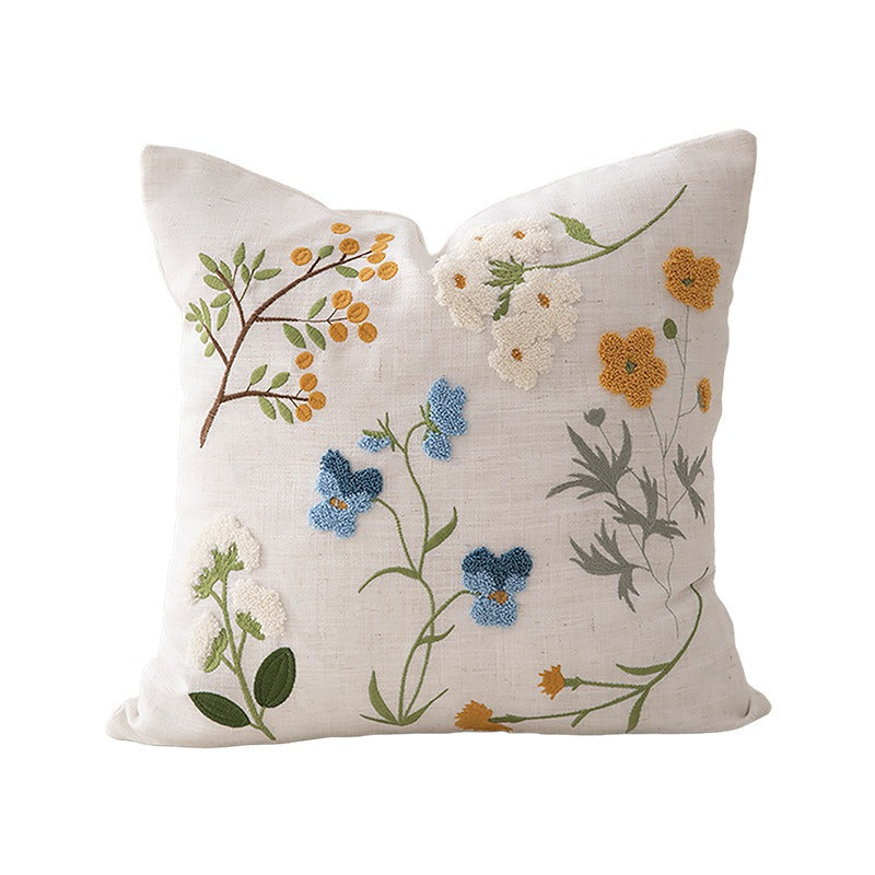 Folk Garden Embroidered Cushion