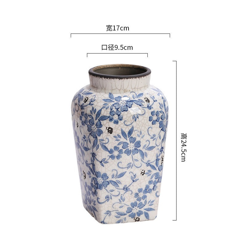 Blue Countryside Ceramic Vase