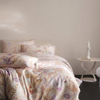 Lysora Blush Meadow Floral Egyptian Cotton Bedding Set