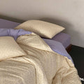 Cream Lavender Summer Quilted Blanket