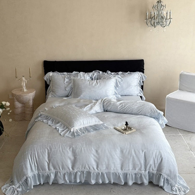 Vivian Bow Jacquard Bedding Set