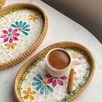 Shell Art Oval Tray Set