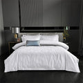 Ulla White Jacquard Egyptian Cotton Bedding Set