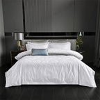 Ulla White Jacquard Egyptian Cotton Bedding Set
