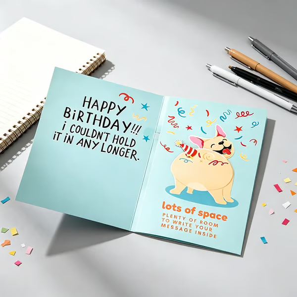 Farting Dog Birthday Card