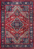 Alcasar Dark Navy - Red Rug