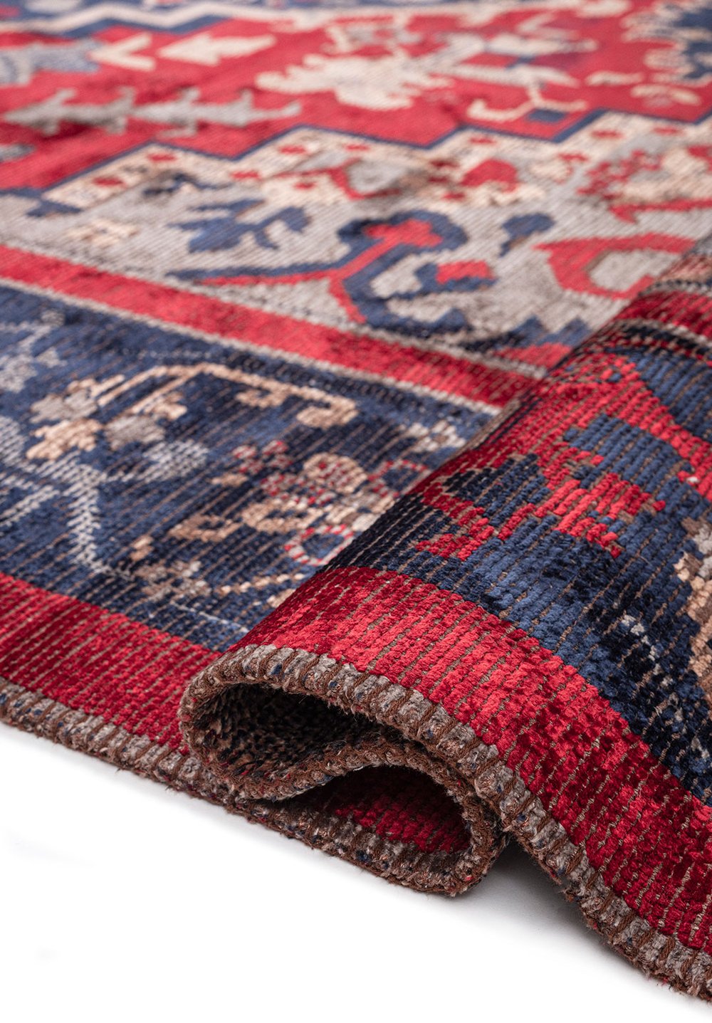 Alcasar Dark Navy - Red Rug