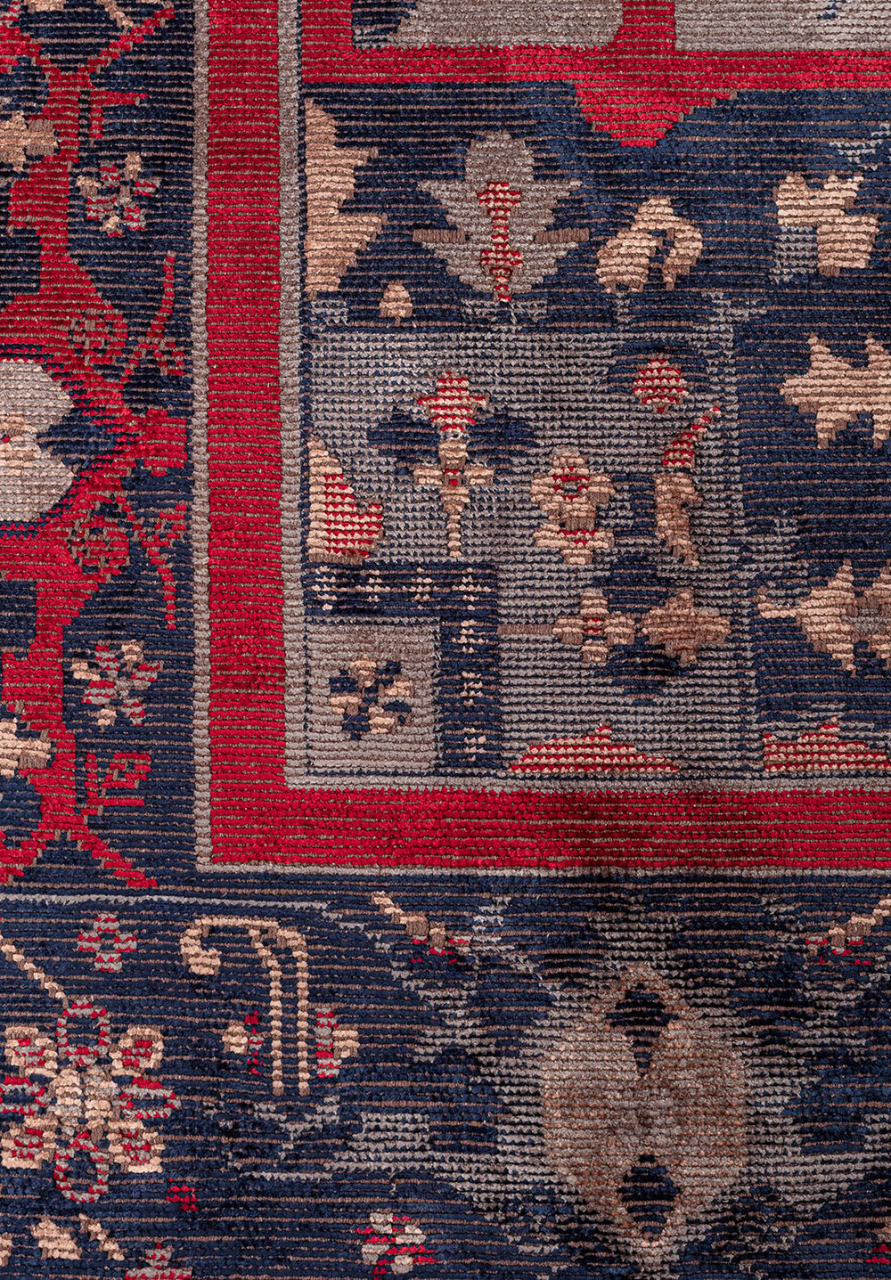 Alcasar Dark Navy - Red Rug
