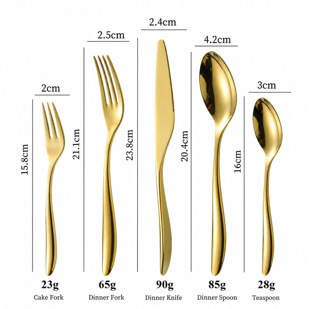 Aristo Gold Luxury Stainless Steel Cutlery Set