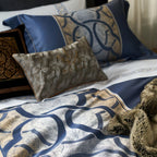 Astrid Space Blue Egyptian Cotton Bedding Set