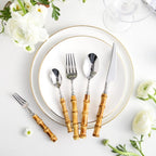 Arashiyama Natural Bamboo Handle Stainless Steel Cutlery Set