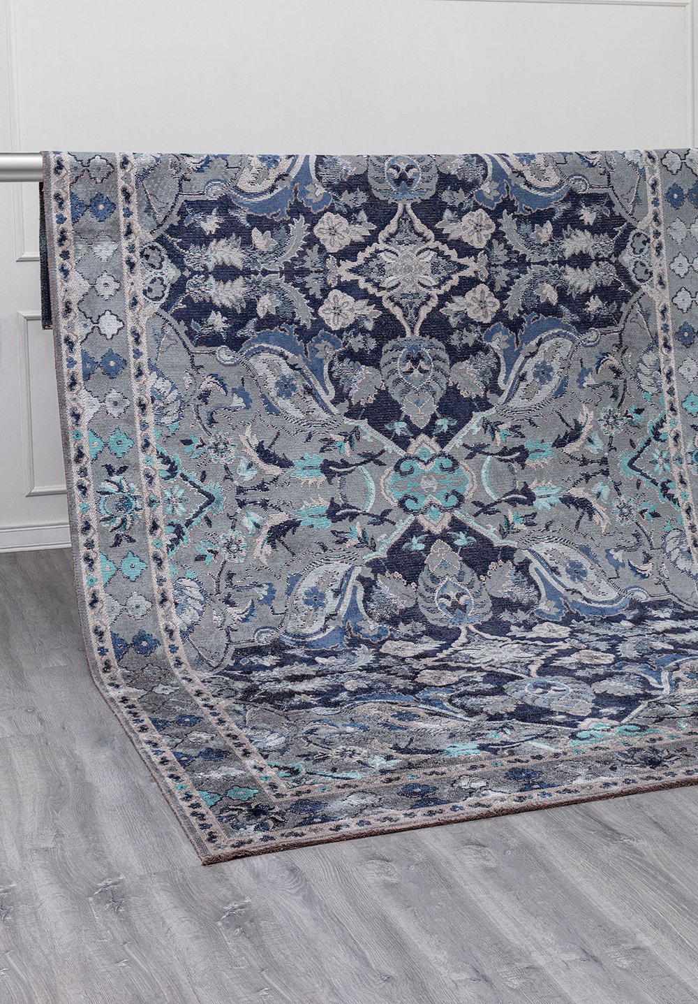 Bastille Dark Blue - Turquoise Rug