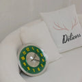 Chrome Green Reflector Clock
