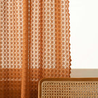 Orange Curve Lace Curtain