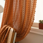Orange Curve Lace Curtain
