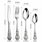 Dalia Rainbow Baroque Stainless Steel Cutlery Set