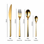 Daphne Gold Stainless Steel Cutlery Set