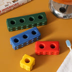 Colourful Block Toothbrush Holder Bath