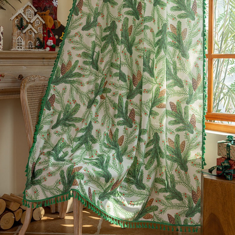 Pinecone Pine Needle Curtain
