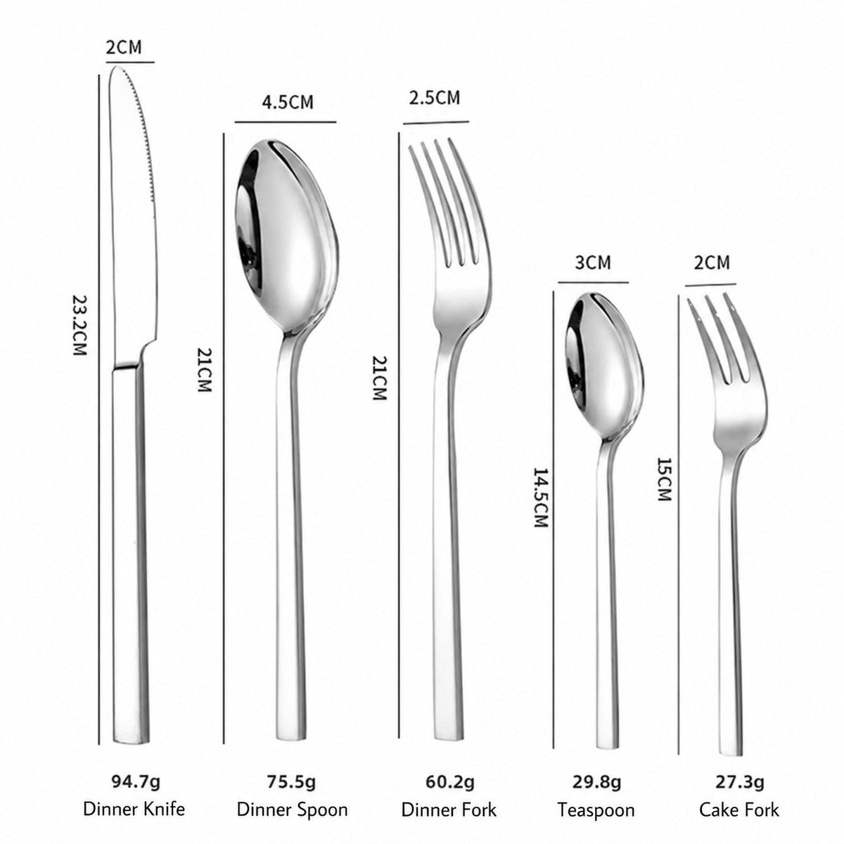 Elysian Silver Luxury Stainless Steel Cutlery Set