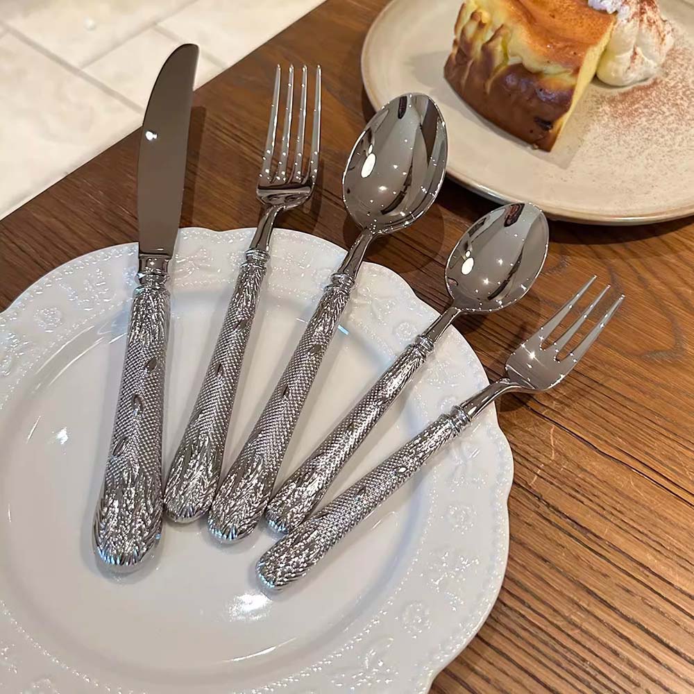 Eternal Grace Ornate Luxury Stainless Steel Cutlery Set