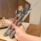 Eternal Grace Ornate Luxury Stainless Steel Cutlery Set