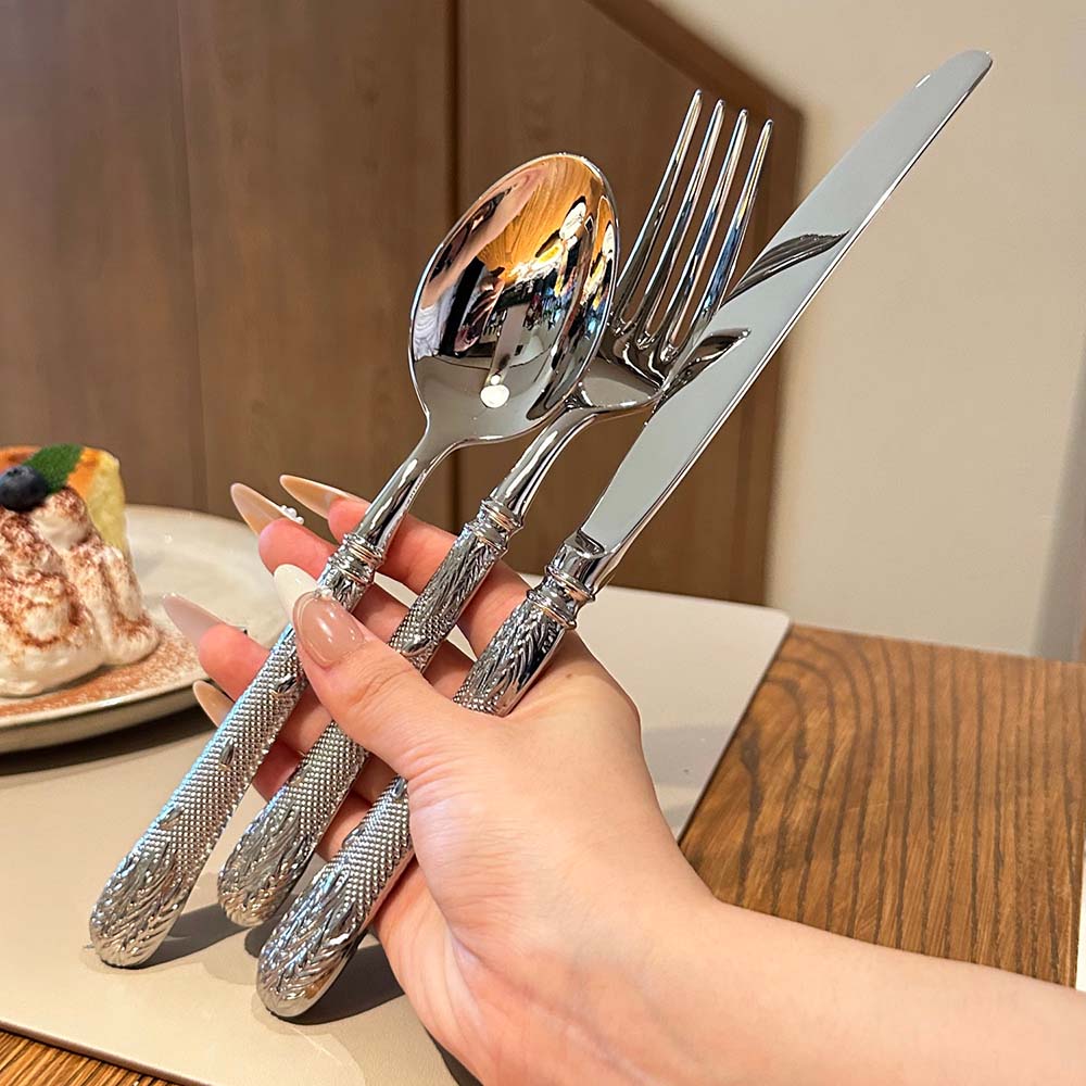 Eternal Grace Ornate Luxury Stainless Steel Cutlery Set