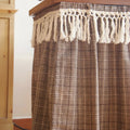 Farmhouse Camel Plaid Cabinet Curtain