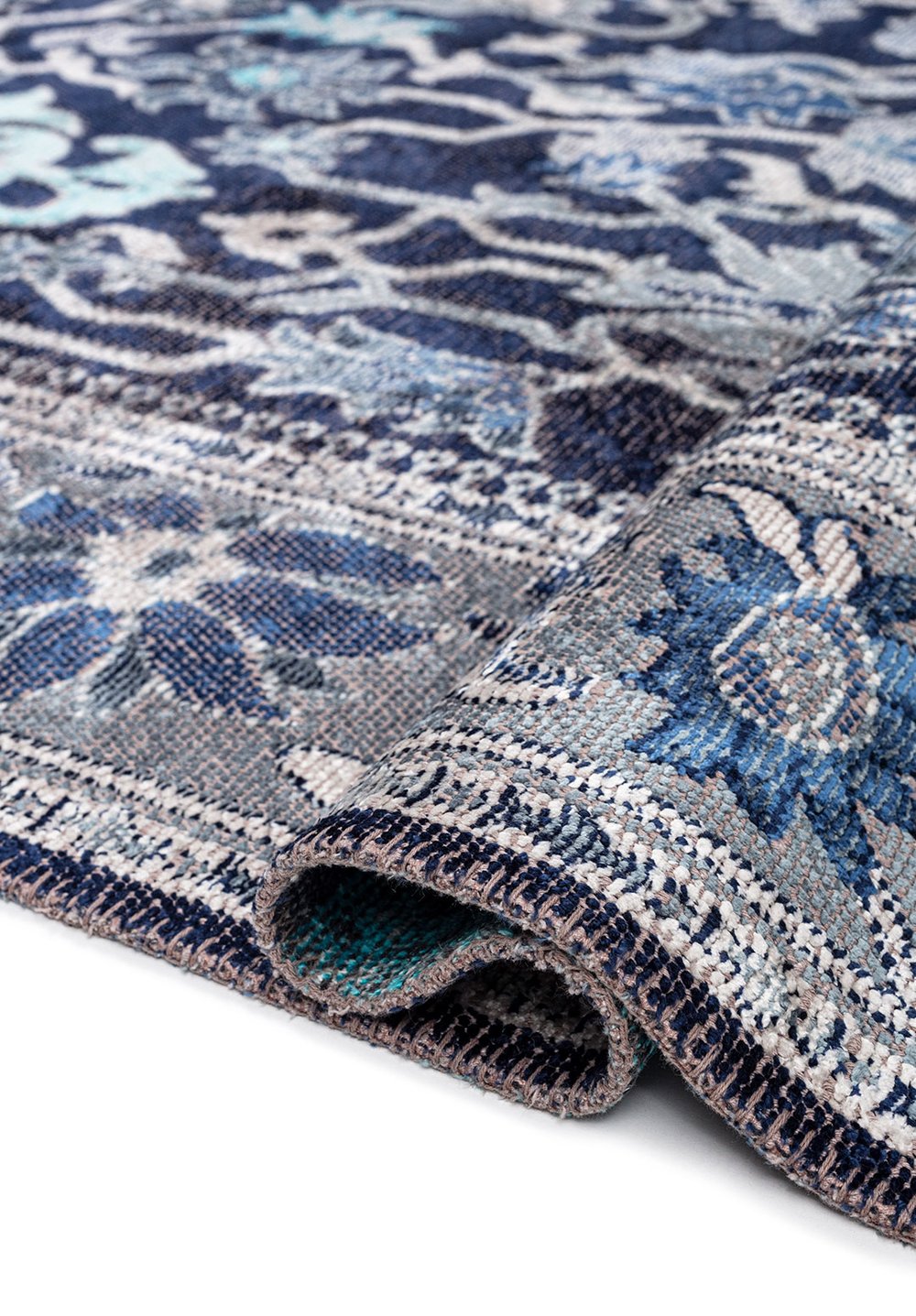 Grandeur Bone - Dark Navy Rug