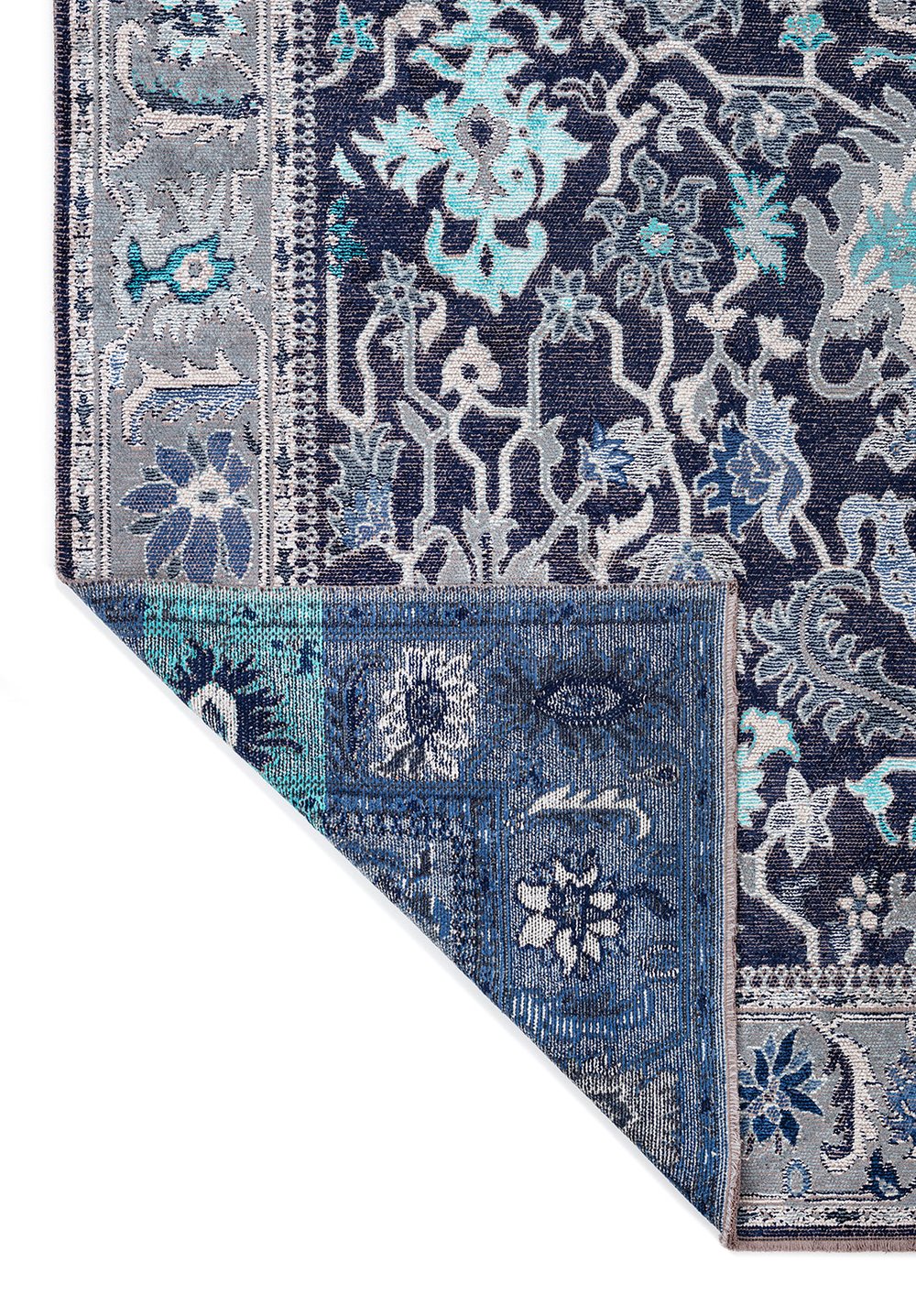 Grandeur Bone - Dark Navy Rug